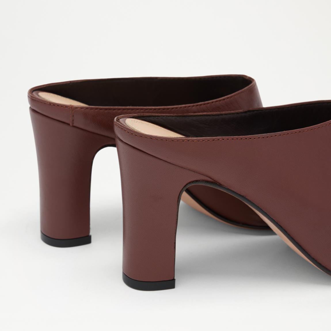Mules En Cuir Marron SOFFT - Taille 6.5 US Femme - Talons - Occasion En Très Bon état