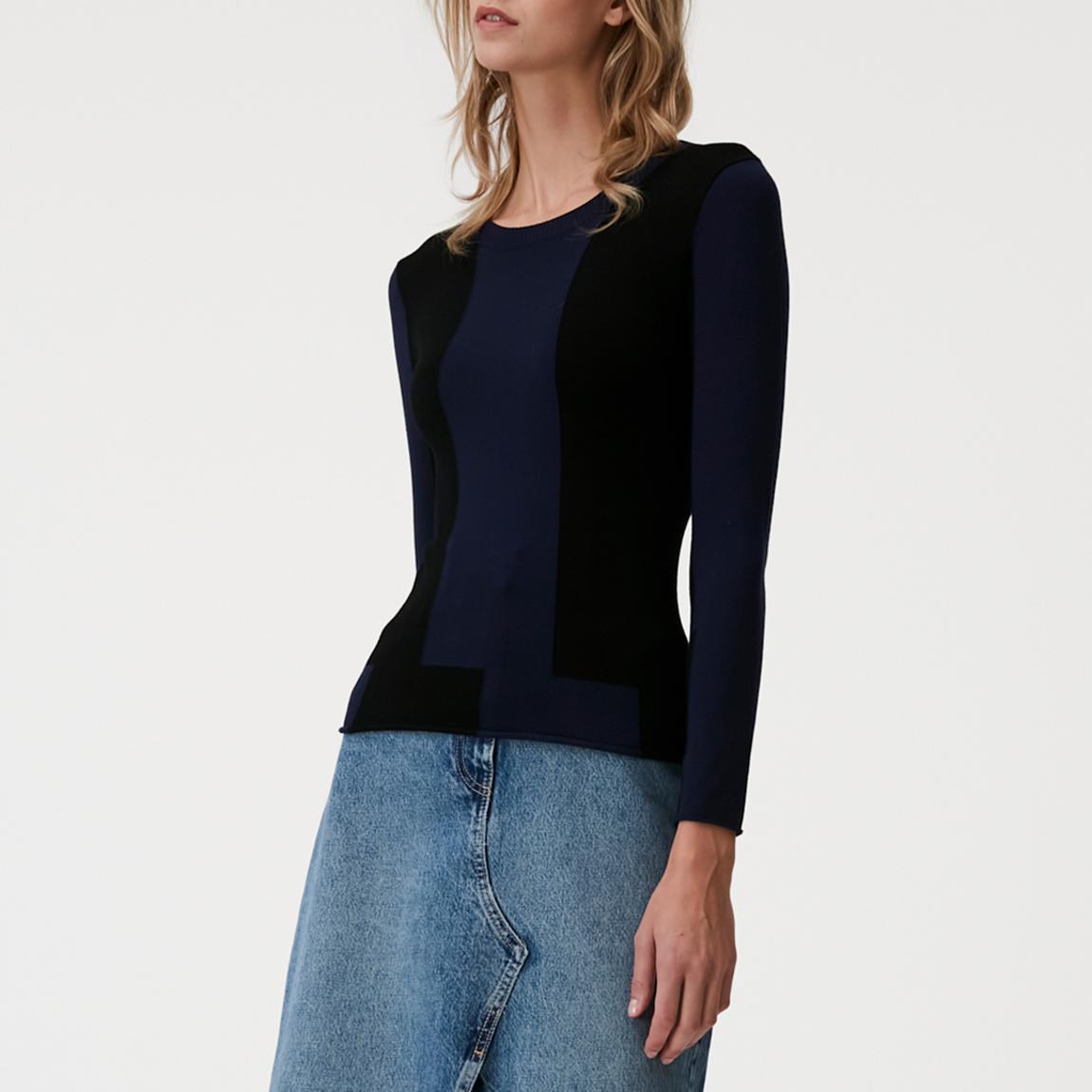 Navy/Black Stripe Cotton Blend Jumper main product photo