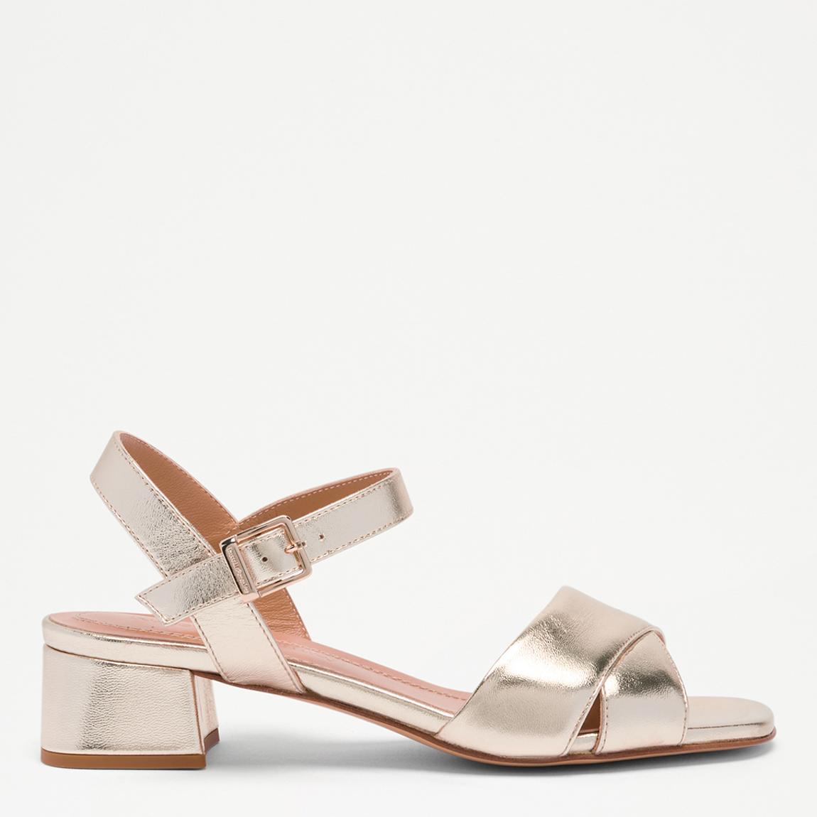 Women's Platino Skyline Leather Heeled Strappy Sandals main product photo