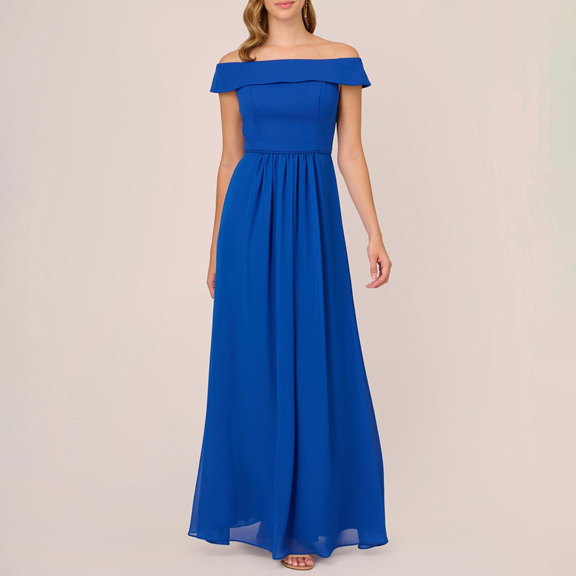 Blue Crepe Chiffon Gown main product photo