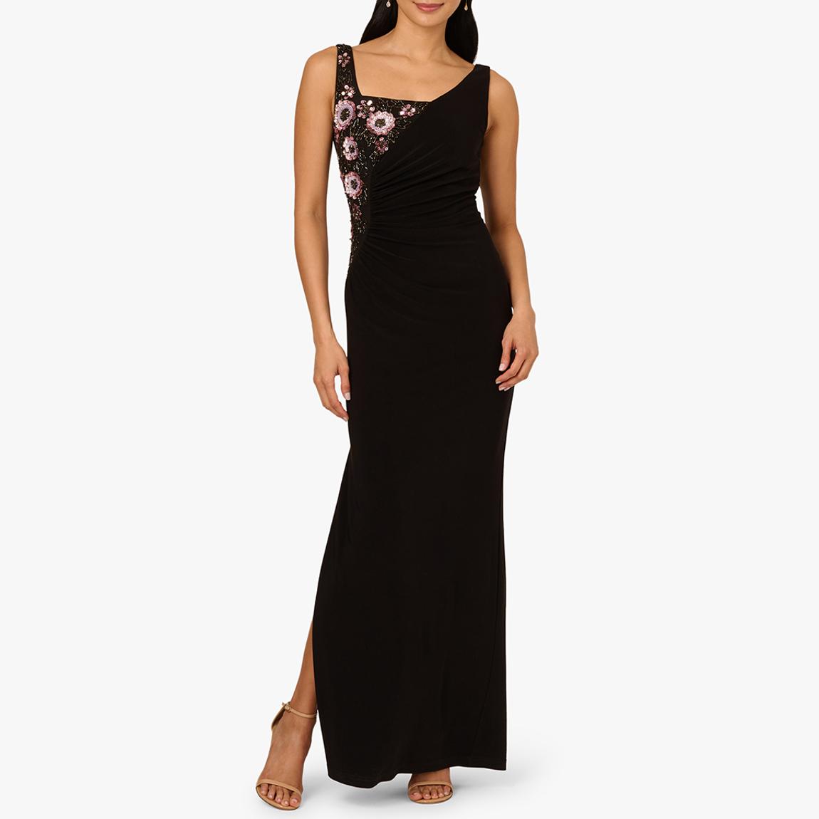 Black Bead Jersey Long Dress main product photo