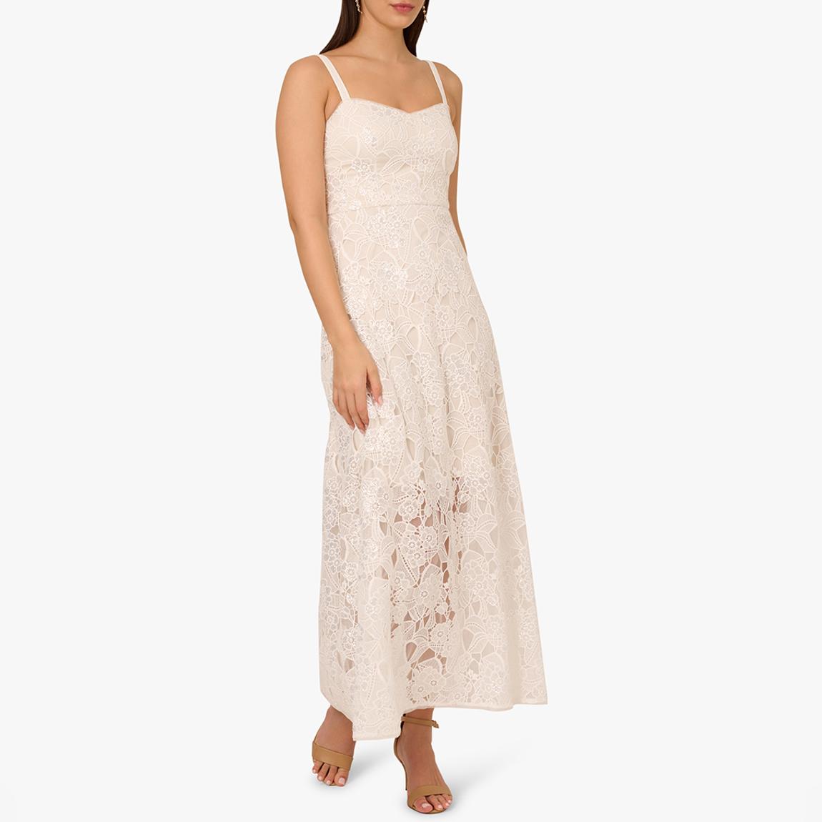 Ivory Sequin Lace Ankle Dress main product photo