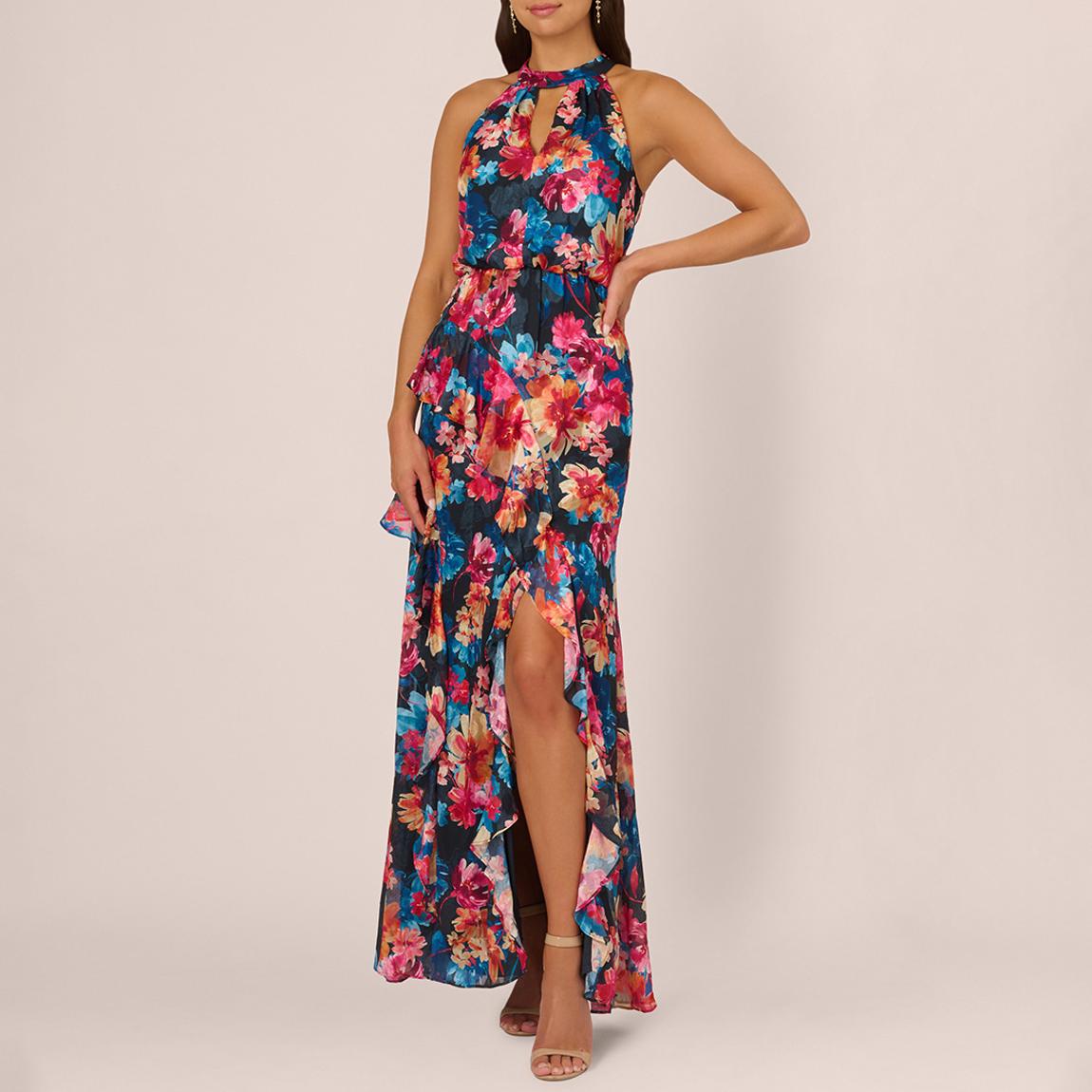 Navy Printed Mermaid Dress main product photo