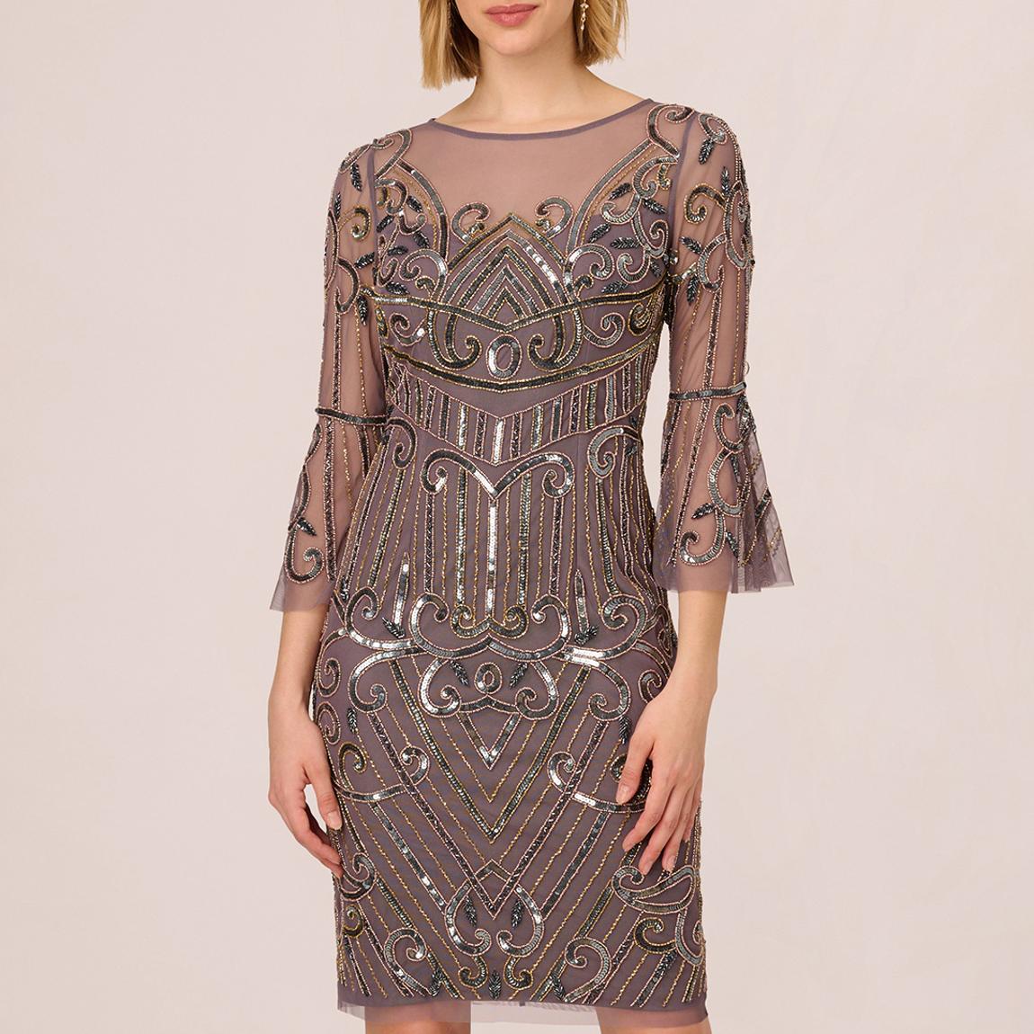 Blush Bead Bell Sleeve Dress main product photo