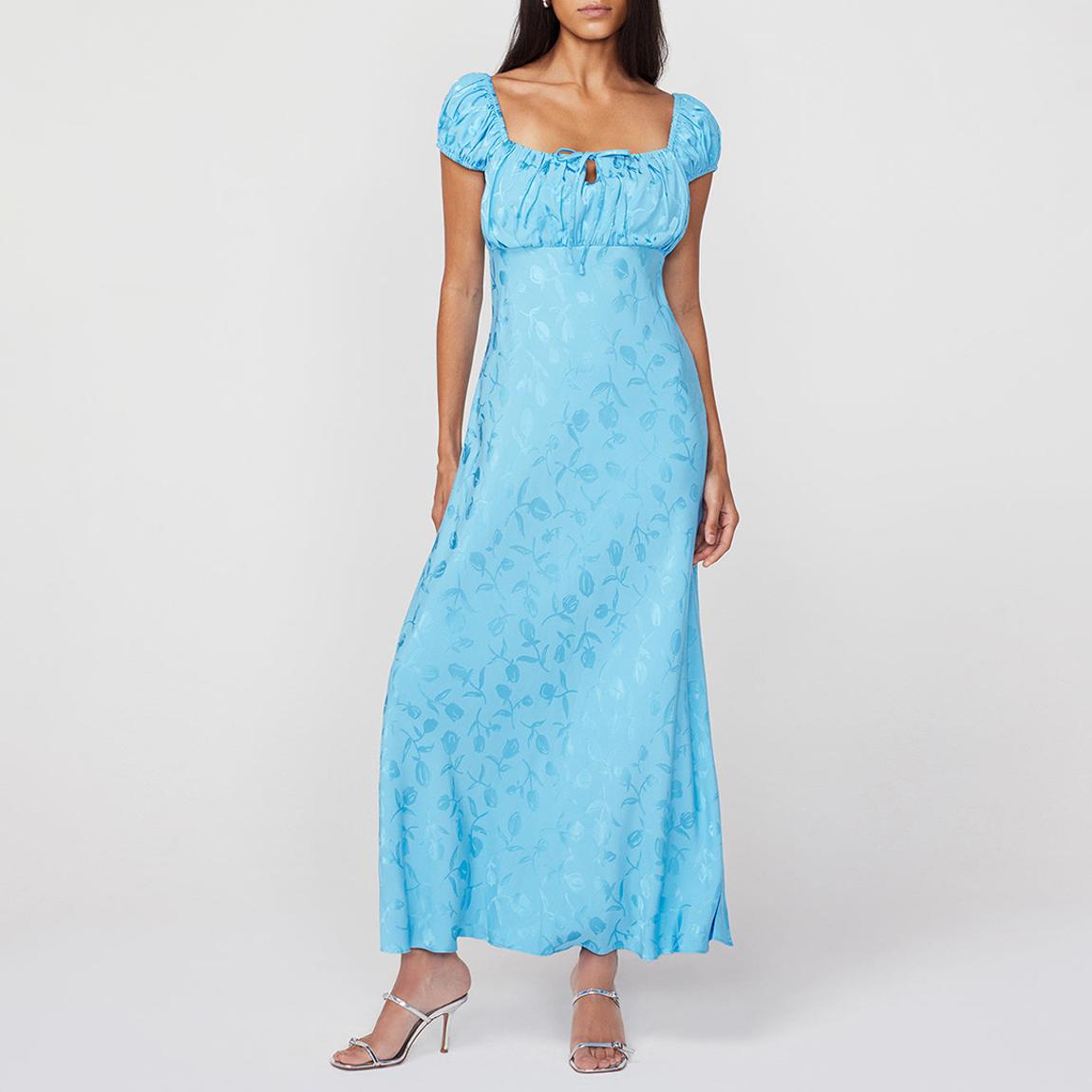 Sky Blue Bess Tulip Jacquard Maxi Dress main product photo