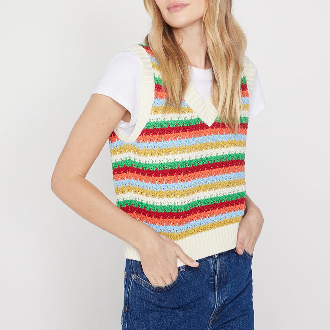 Winona Multi Crochet Knit Top main product photo