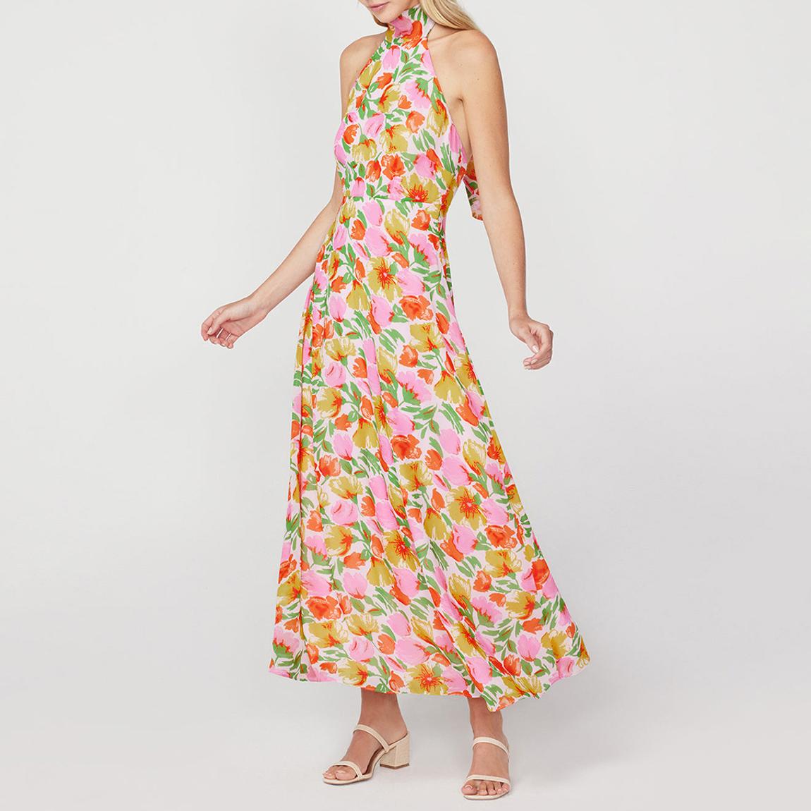 Pink Dakota Garden Floral Halterneck Maxi Dress main product photo