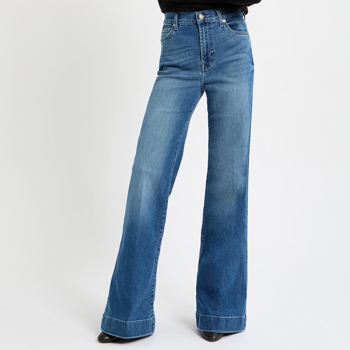 Blue Bootcut Tailorless Stretch Jeans main product photo