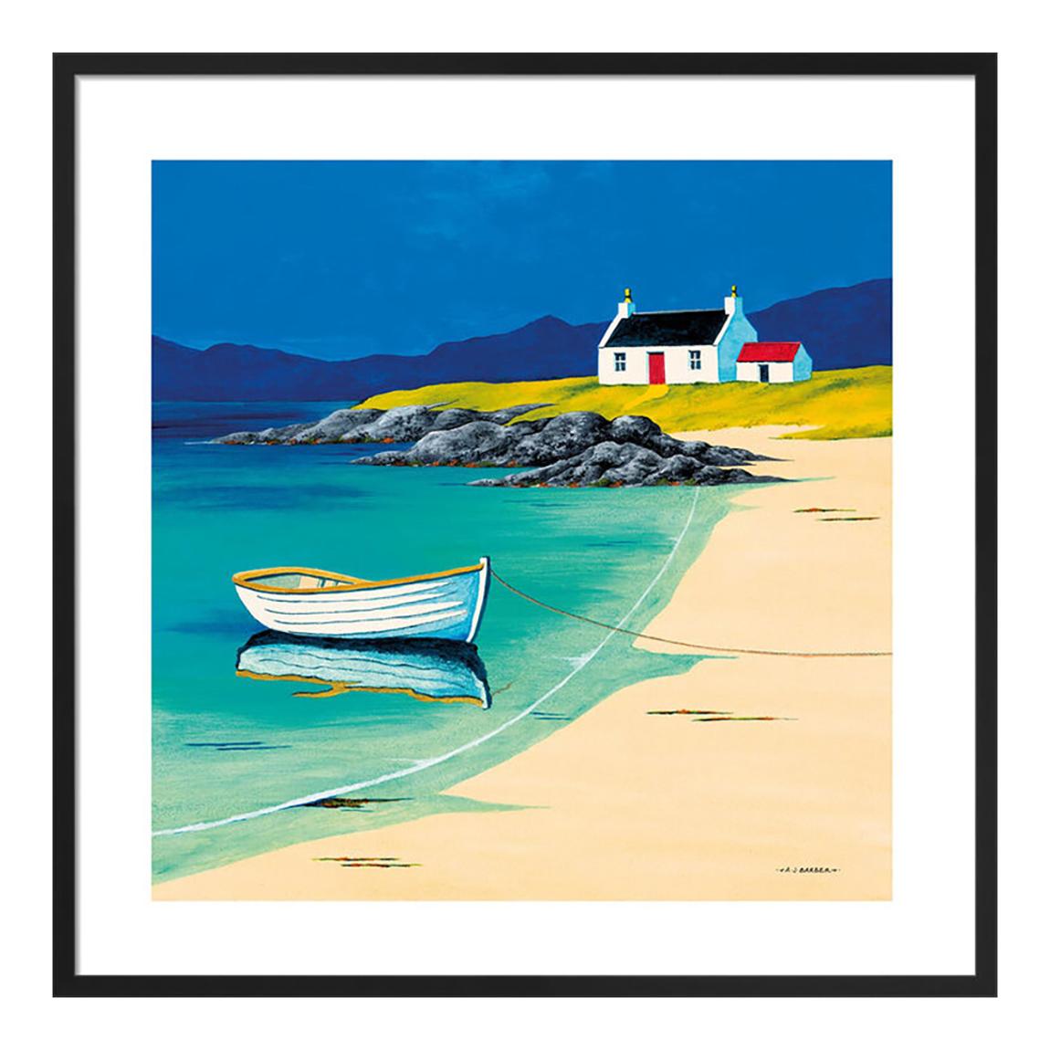 Hebridean Fishermans Cottage 60x60cm Framed Print main product photo