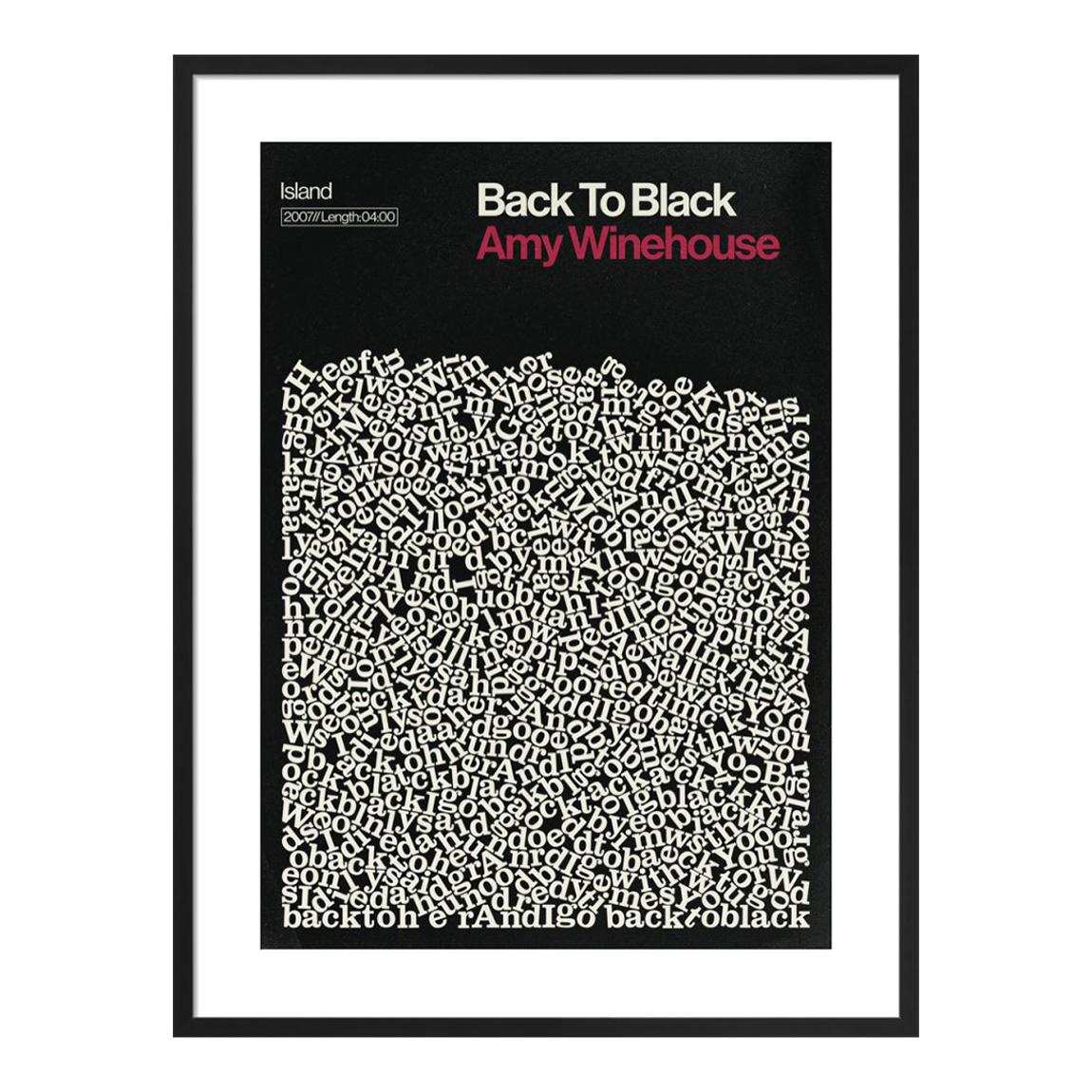 Back To Black - Amy Winehouse 36x28cm Framed Print main product photo
