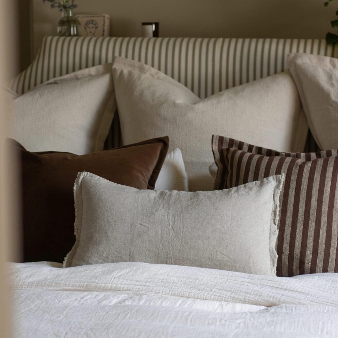 Esmee Natural Beige Linen Cushion 50x30 main product photo
