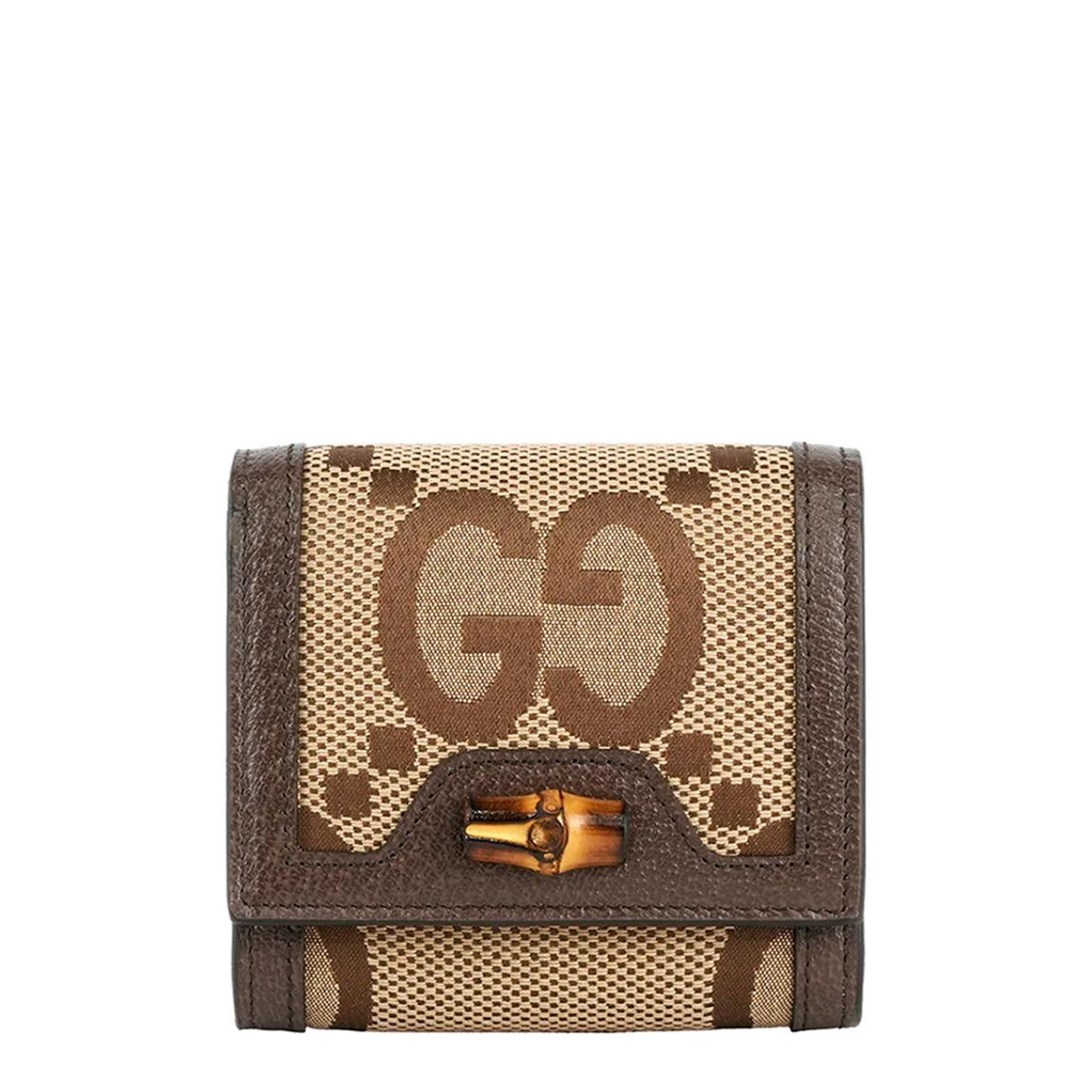 Brown Gucci Bi-Fold Gg Diana Bamboo Compact Wallet main product photo