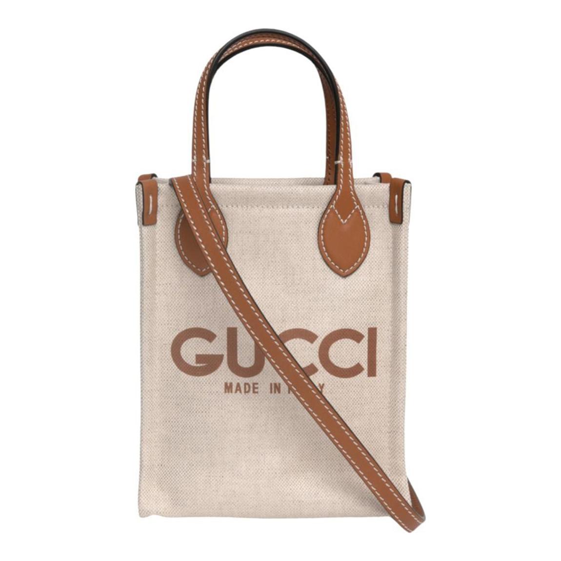 Women's Cream Gucci Women's Canvas Super Mini Shoulder Bag main product photo