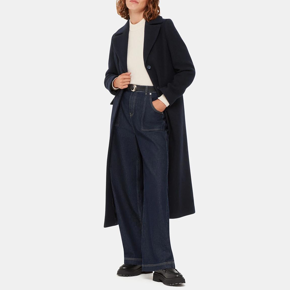 Navy Amalia Longline Coat main product photo
