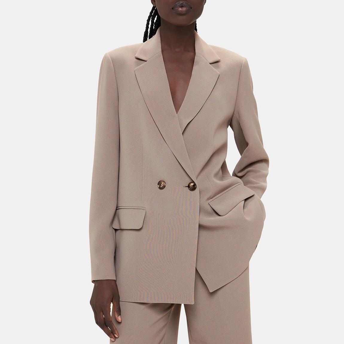 Taupe Nina Double Breasted Blazer main product photo