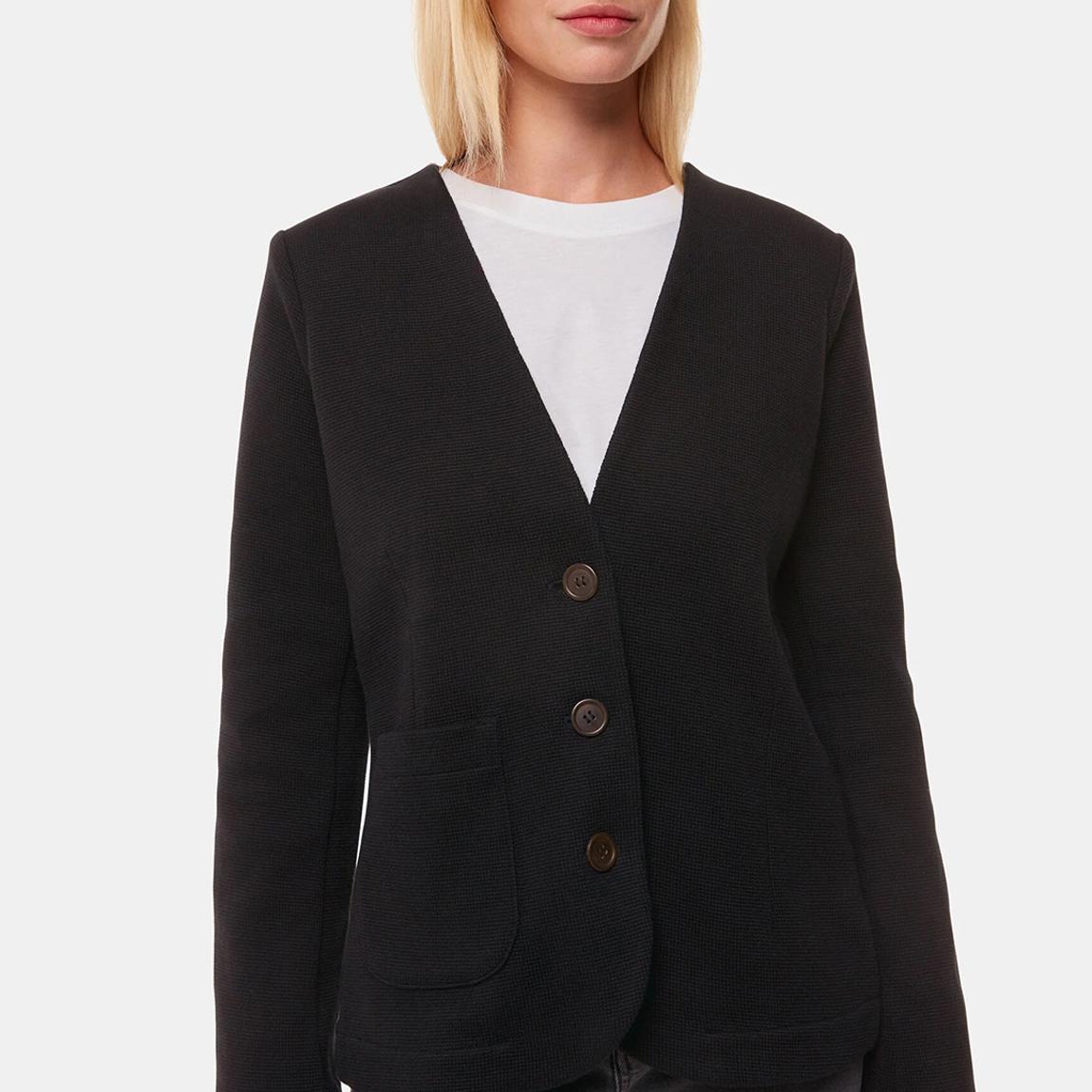 Black Lucy V-Neck Jersey Jacket main product photo