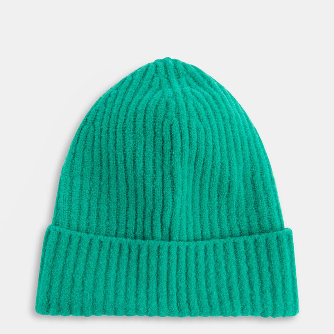 Green Wool Blend Rib Beanie main product photo