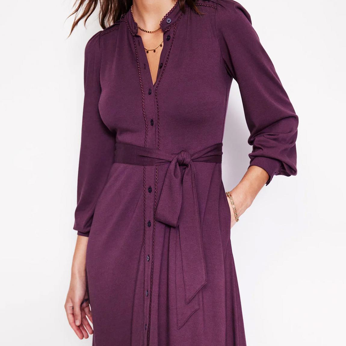 boden rowena shirt dress Boden Damson Rowena Trim Shirt Dress