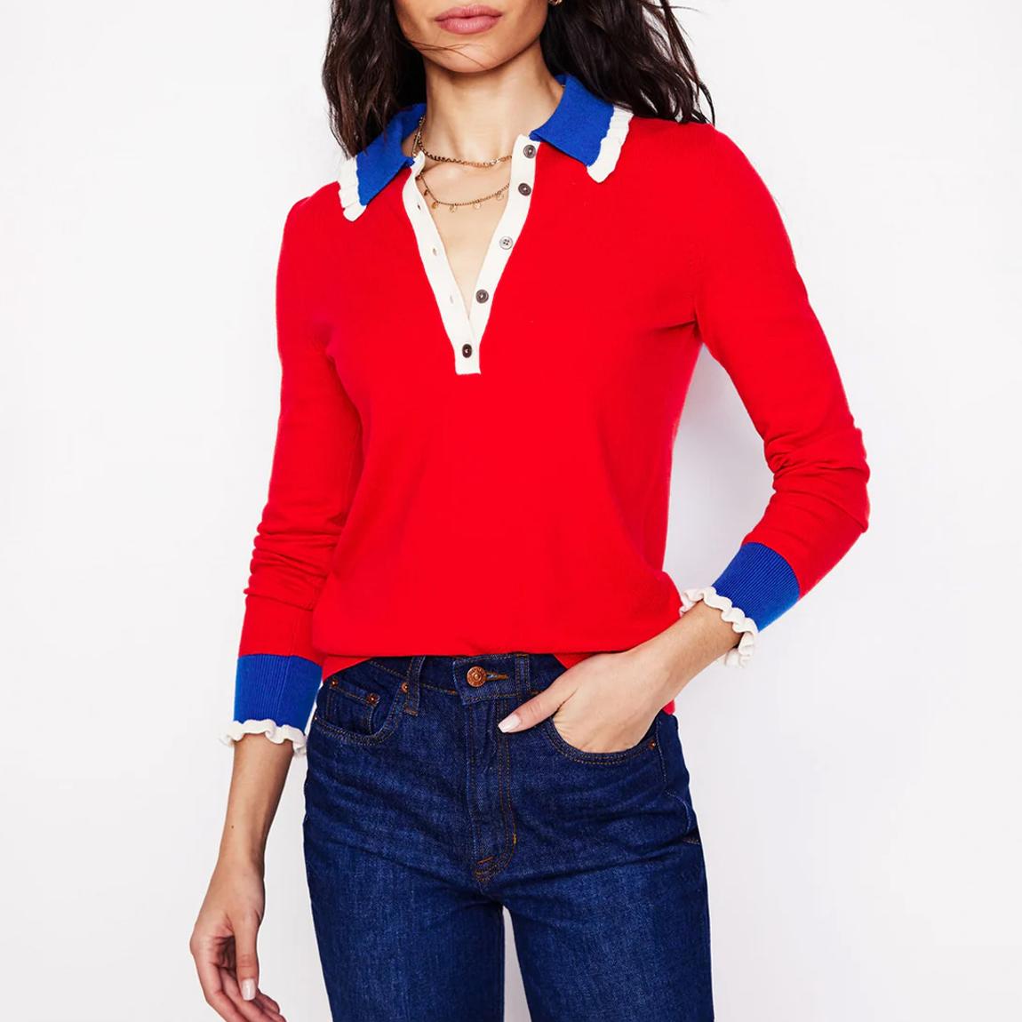 Scarlet Colour block Frill Jumper main product photo