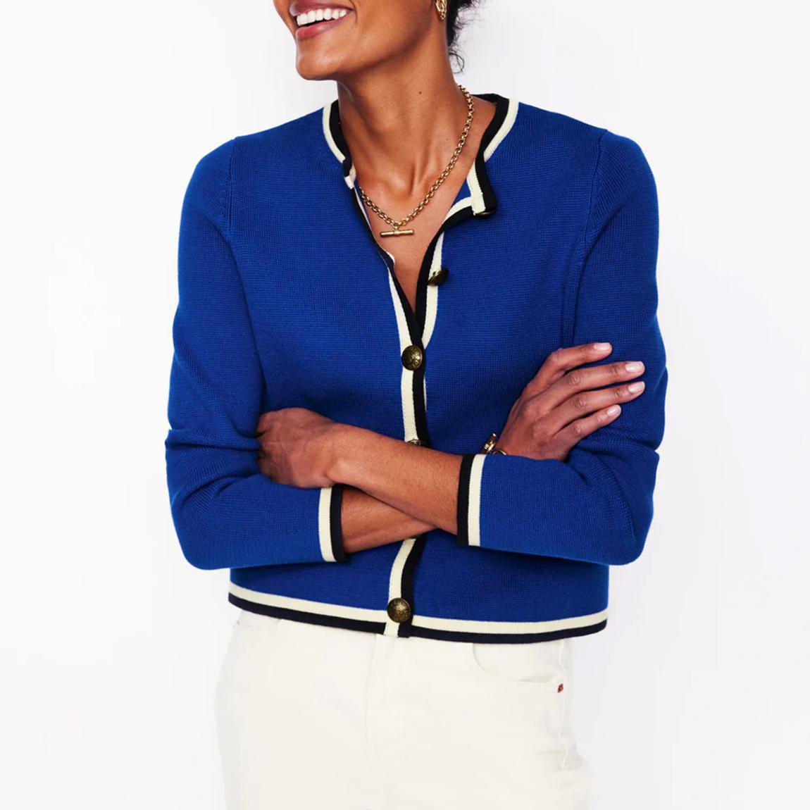 Bright Blue Holly Knitted Jacket main product photo