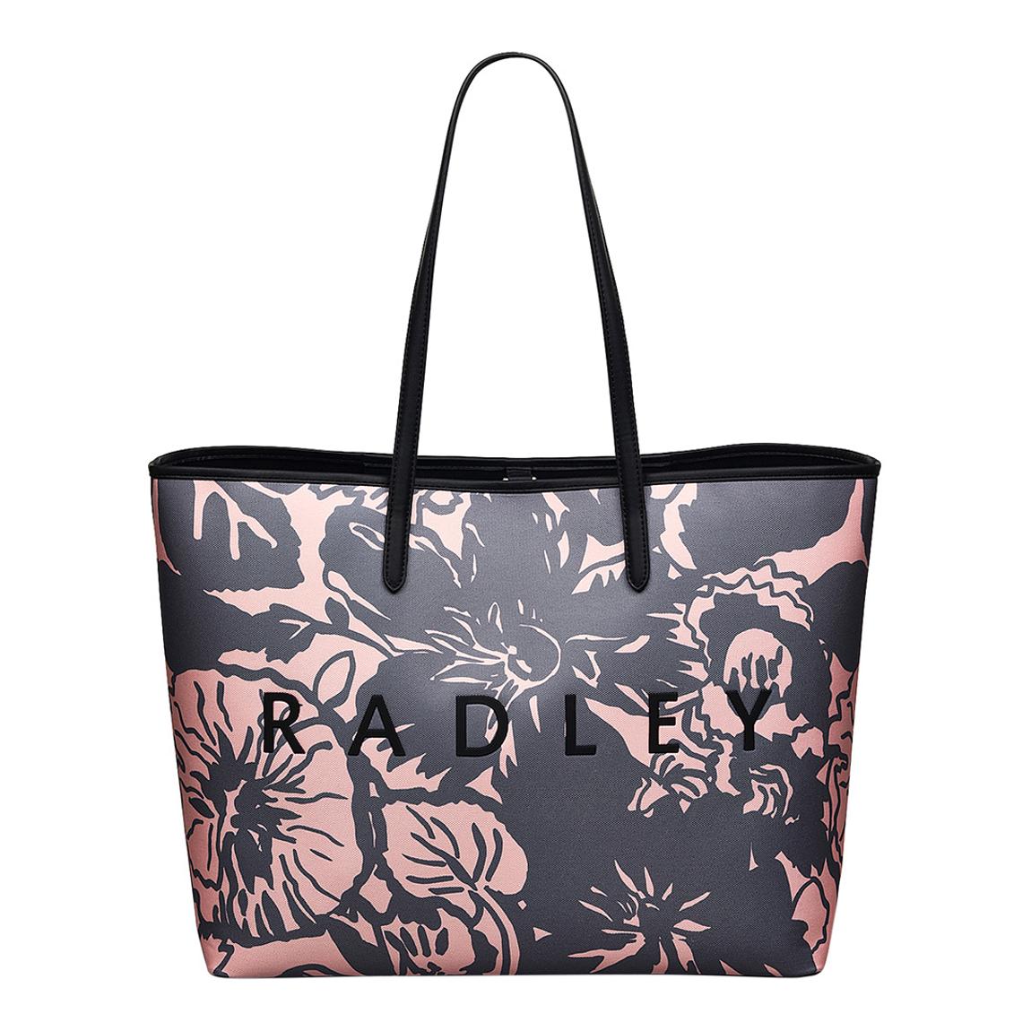 Black Southwell Gardens Floral Large Open Top Tote Handbag main product photo