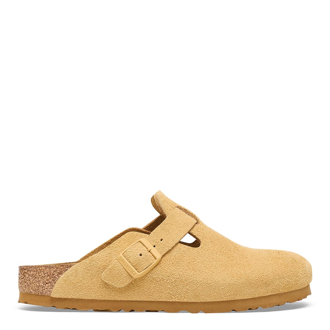 Unisex Latte Cream Boston Suede Clogs main product photo