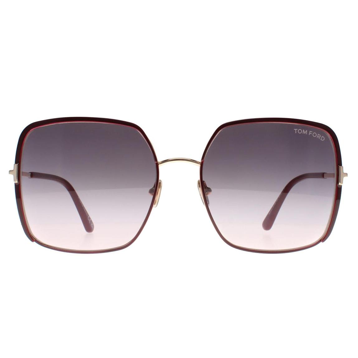 Women's Bordeaux/Metal Tom Ford Sunglasses 60mm main product photo