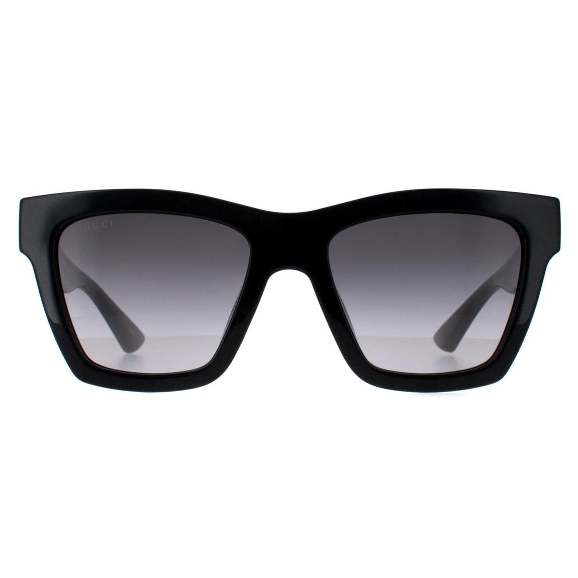 Women's Black/Grey Gucci Sunglasses 54mm main product photo