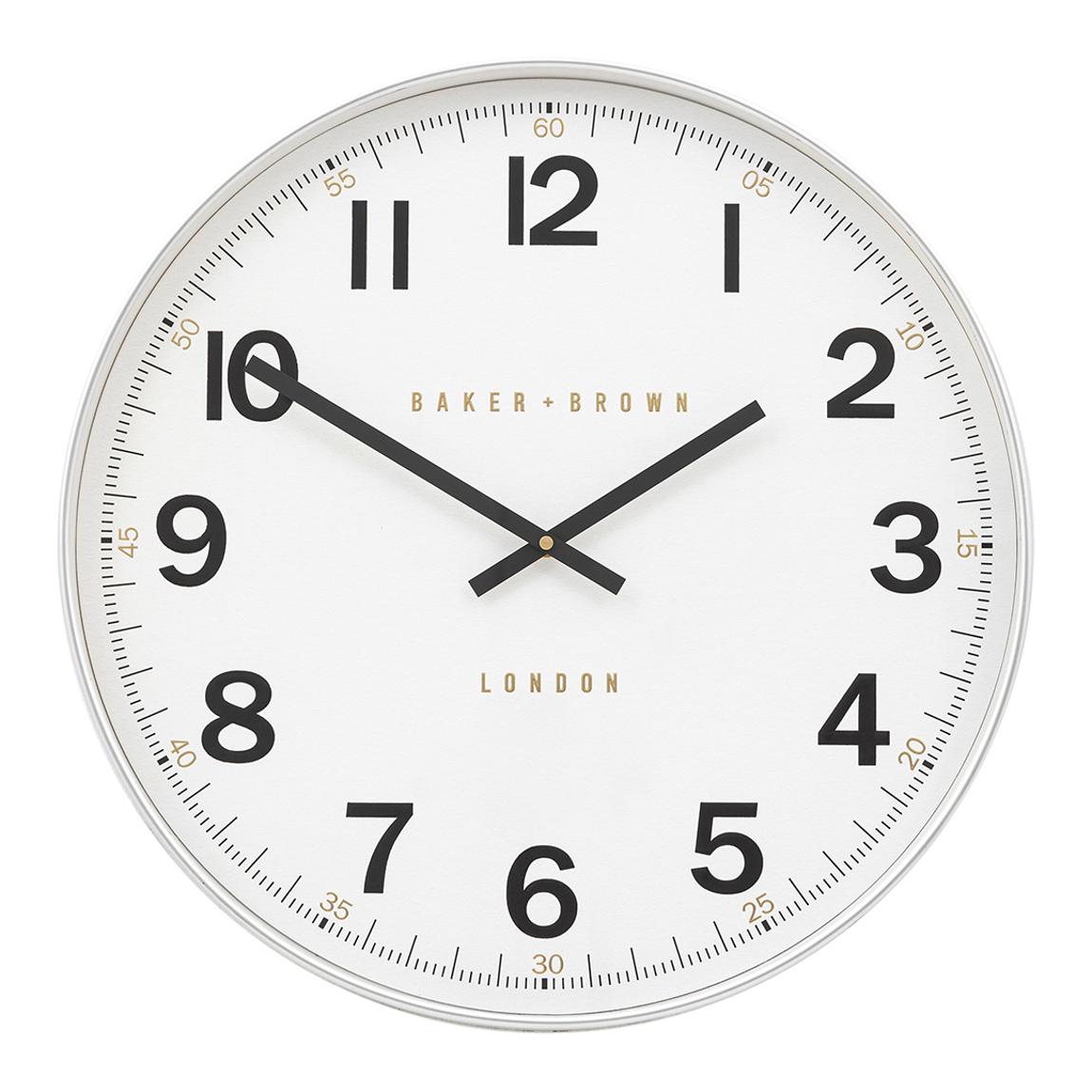Whitby Wall Clock Chrome 50cm main product photo