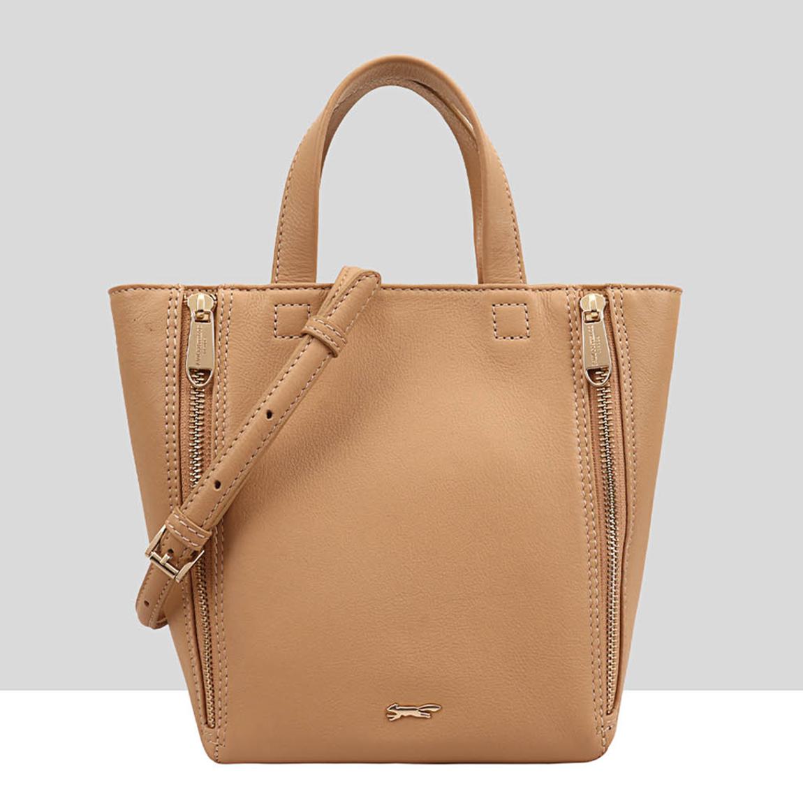 Latte Magnia Leather Handbag main product photo