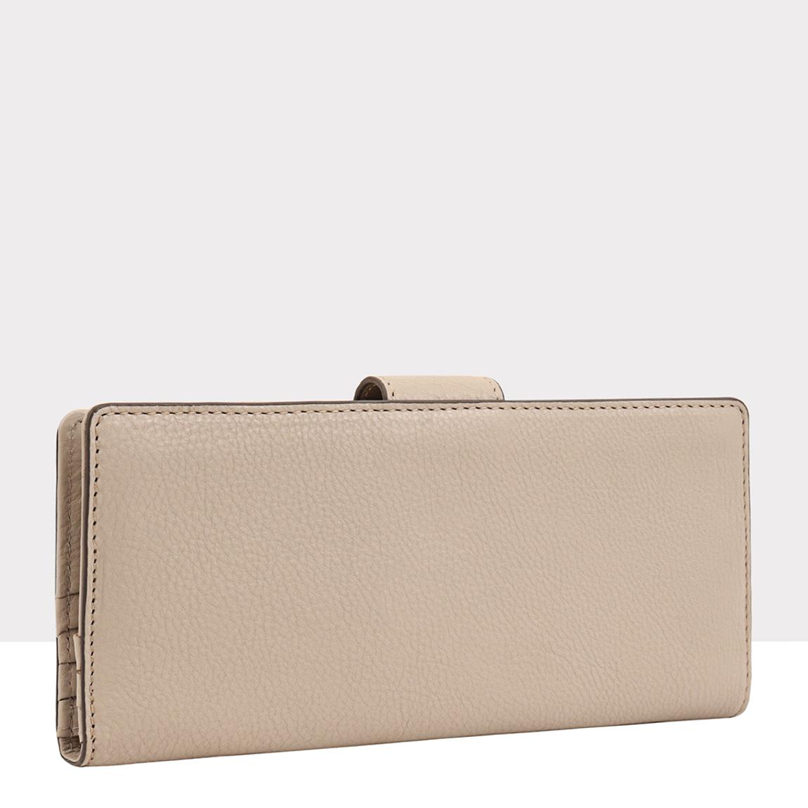 Plaza Taupe Lana Leather Card Holder main product photo