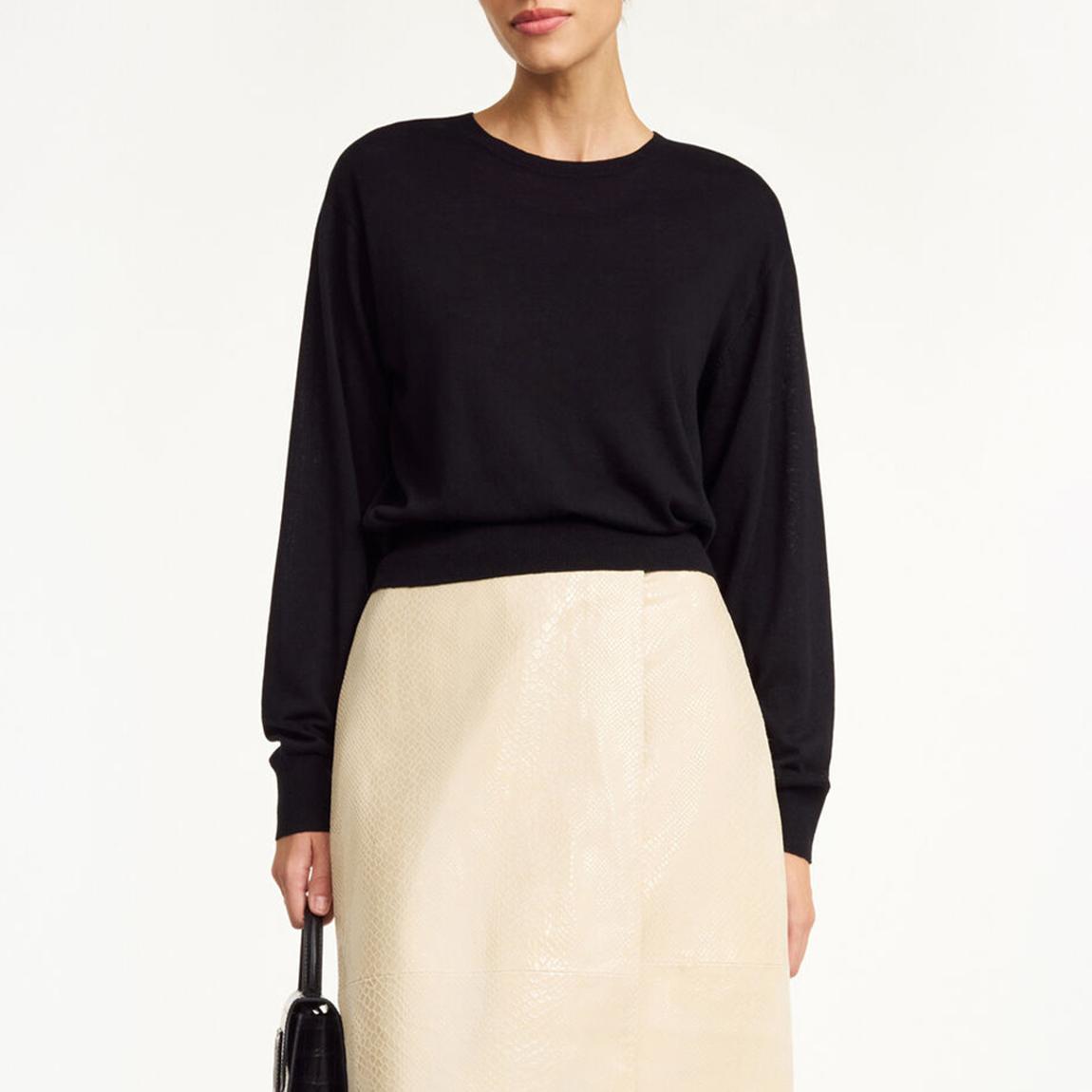 Black Mantea Round Neck Jumper main product photo