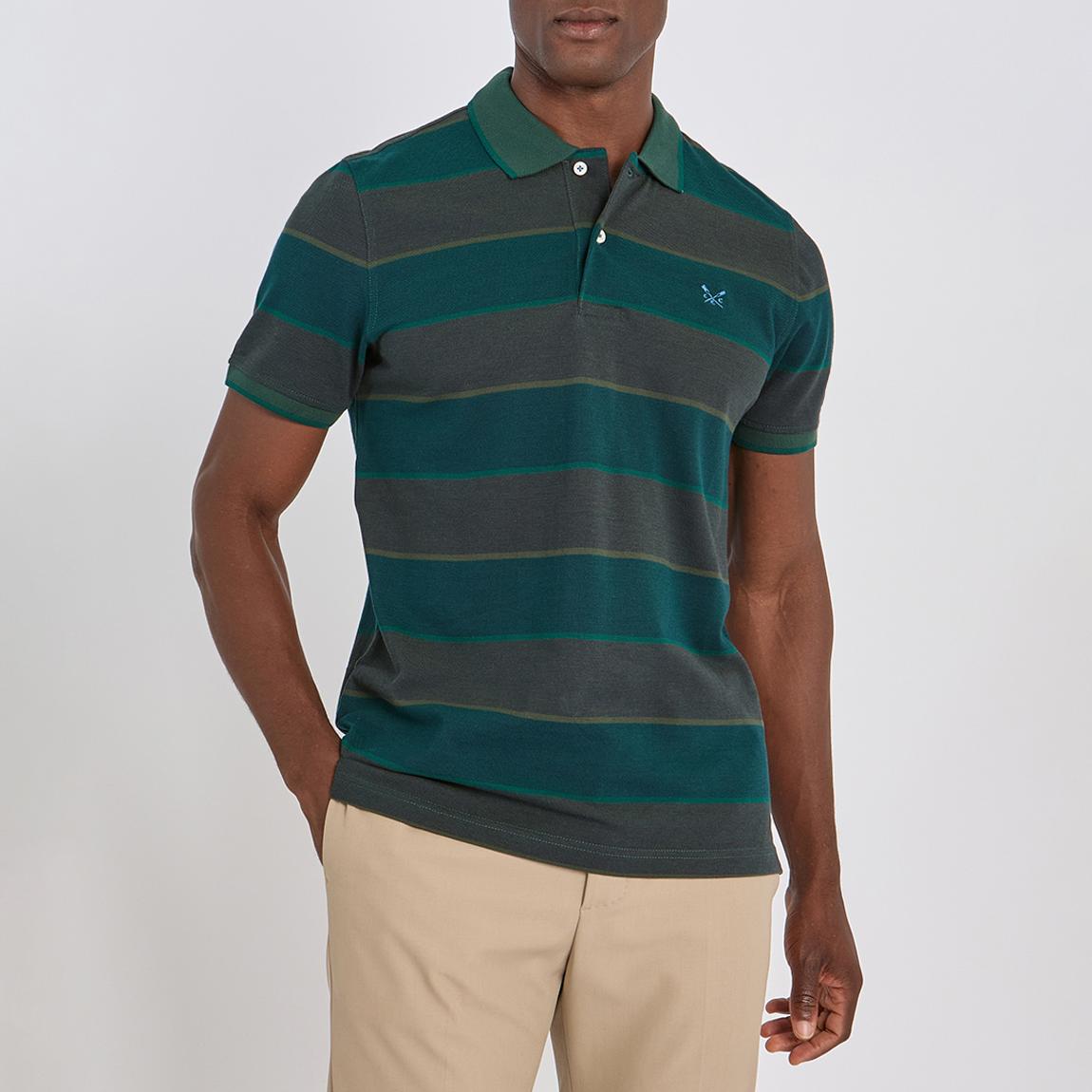 Green Oxford Stripe Polo Shirt main product photo