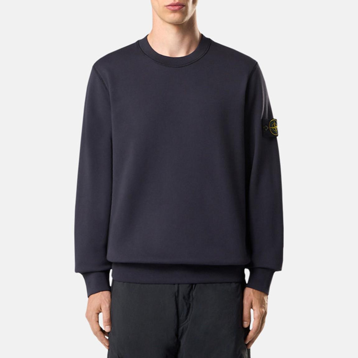 Navy Organic Crew Neck Sweatshirt main product photo