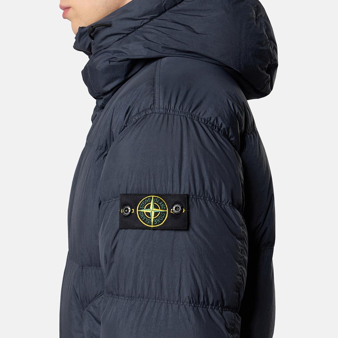 ジャケット・アウター Stone  down jacket navy size L Stone Island Navy Crinkle Feather Down Parka Jacket - BrandAlley