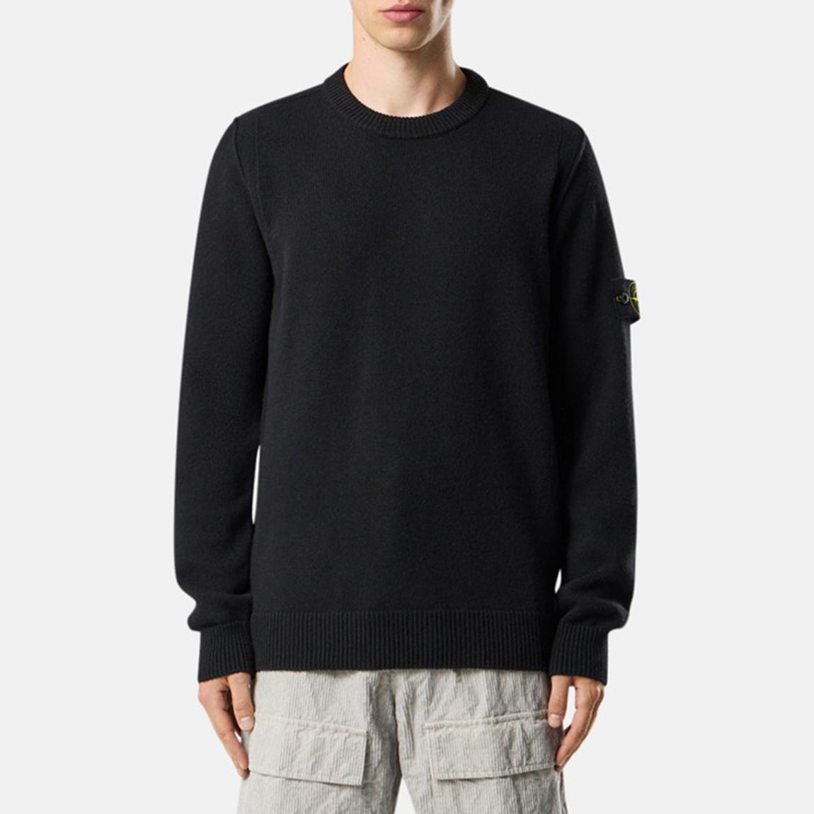 Navy Knitted Crew Neck Jumper main product photo