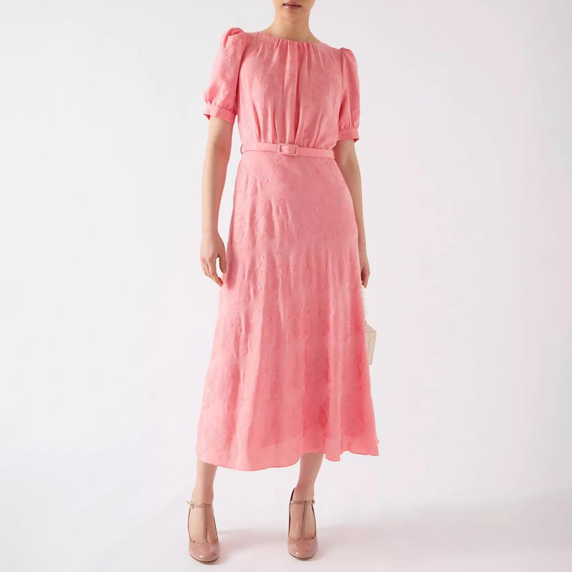 Rose Pear Belted Maxi Dress main product photo