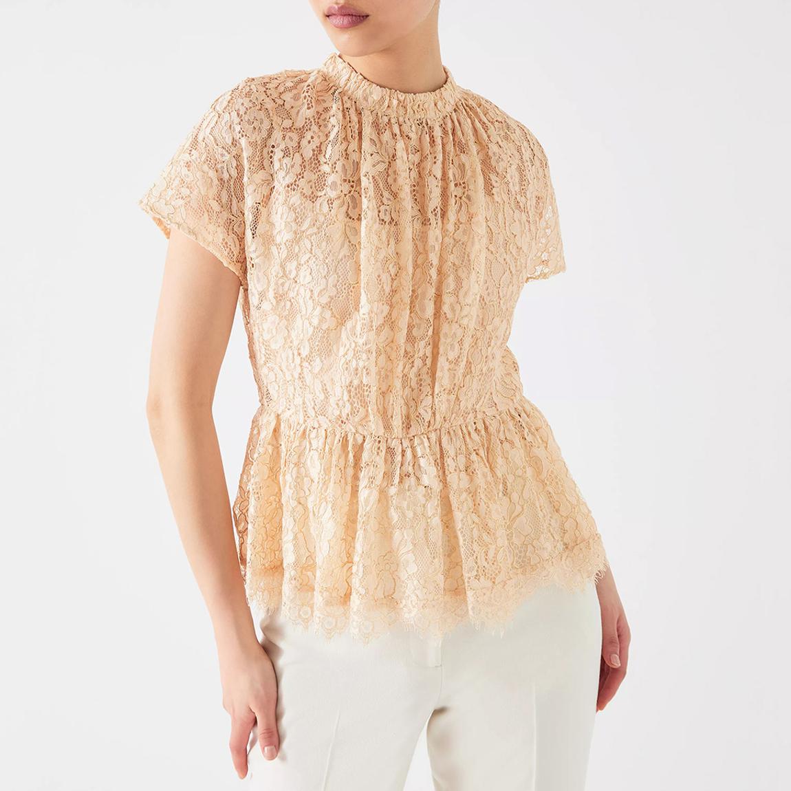 Ivory Cecily Cotton Mix Blouse main product photo