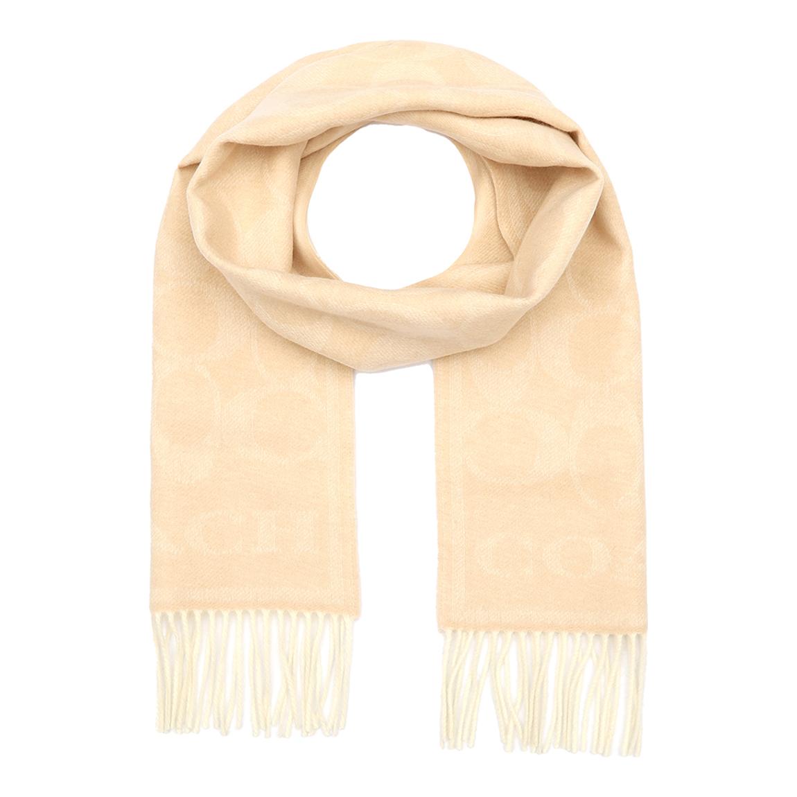 Beige Bias Signature C Oblong Woven Scarf main product photo