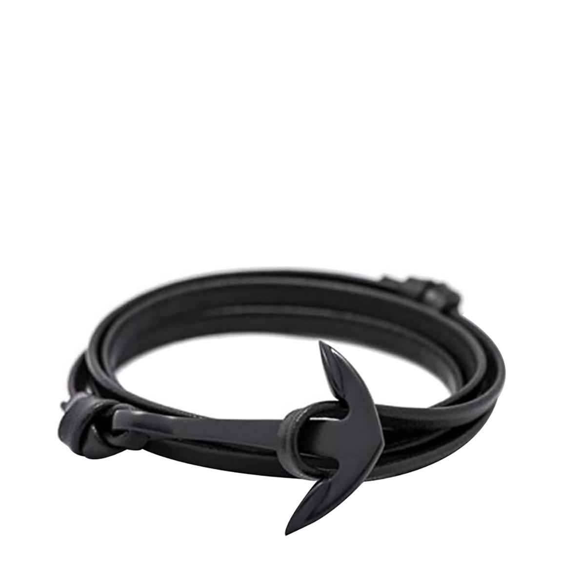 Black Plated Anchor Wrap Bracelet main product photo
