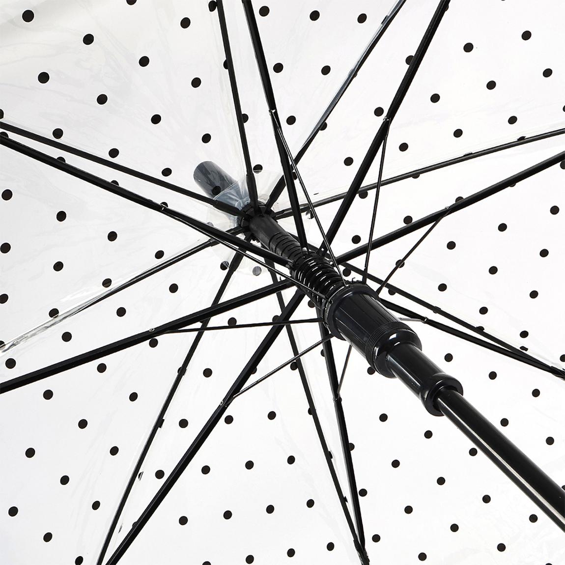 Black Dots Transparent Birdcage Umbrella main product photo