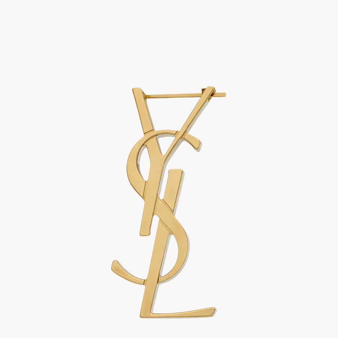 Gold Saint Laurent Cassandre Single Earring main product photo