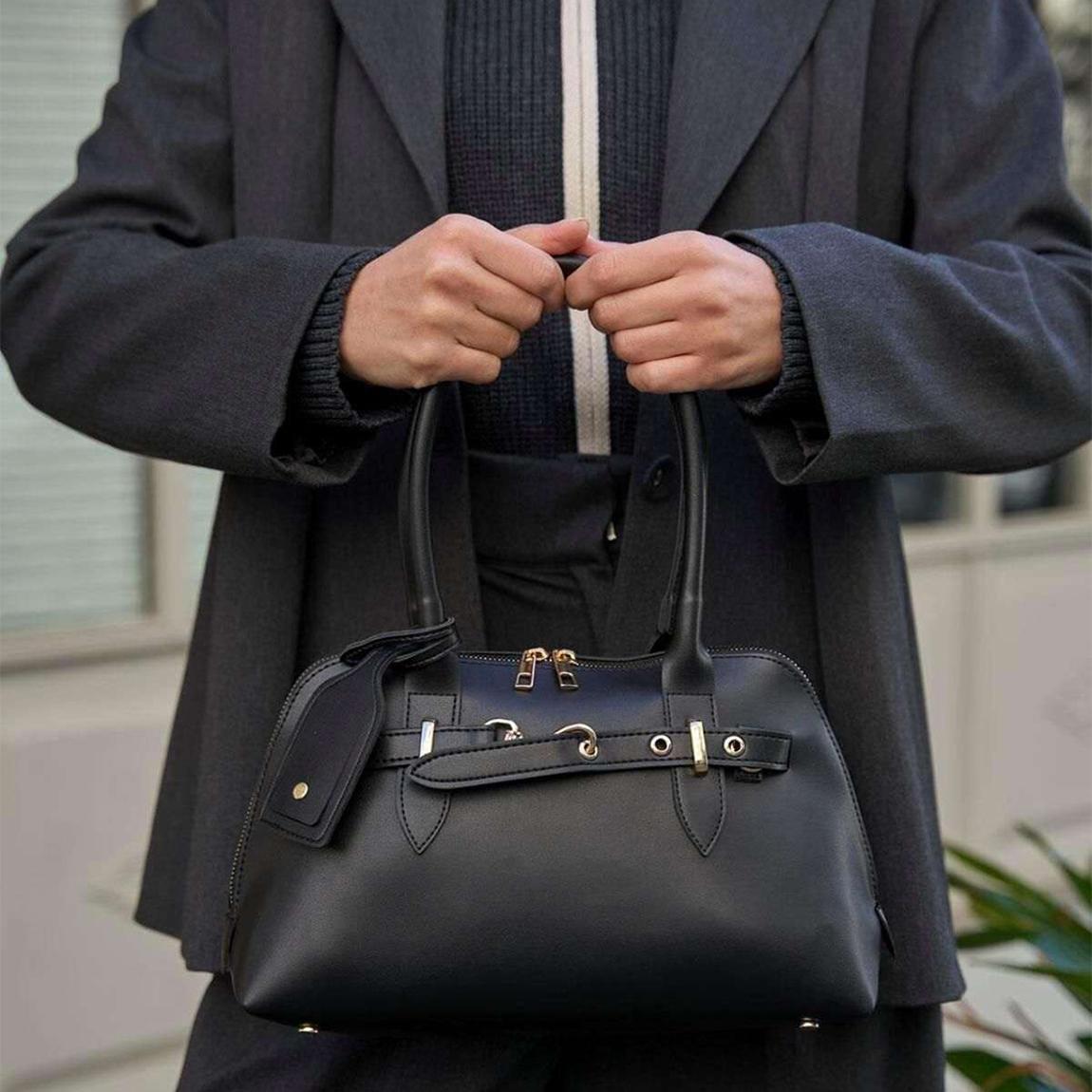 Black Leather Handbag main product photo