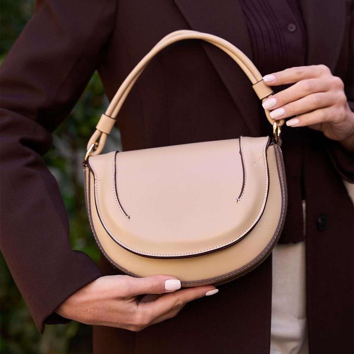 Beige Leather Handbag main product photo