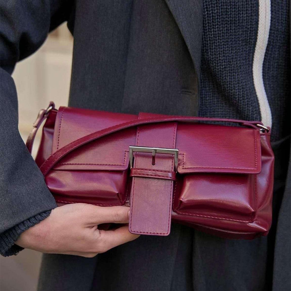 Red Leather Handbag main product photo