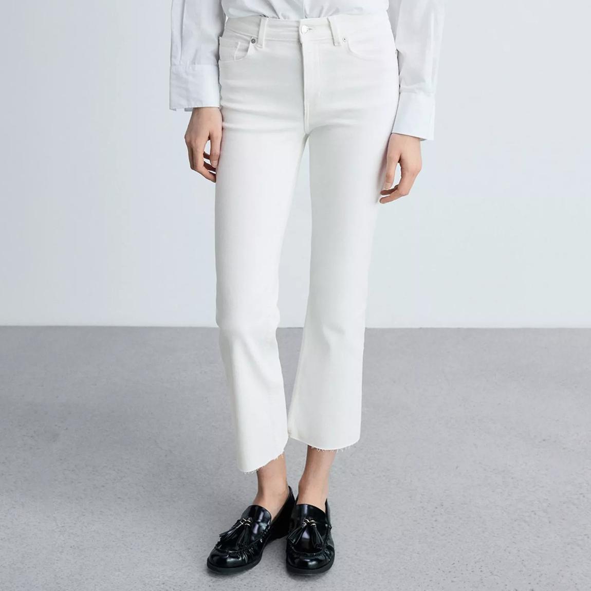 White Sienna Cropped Skinny Jeans main product photo