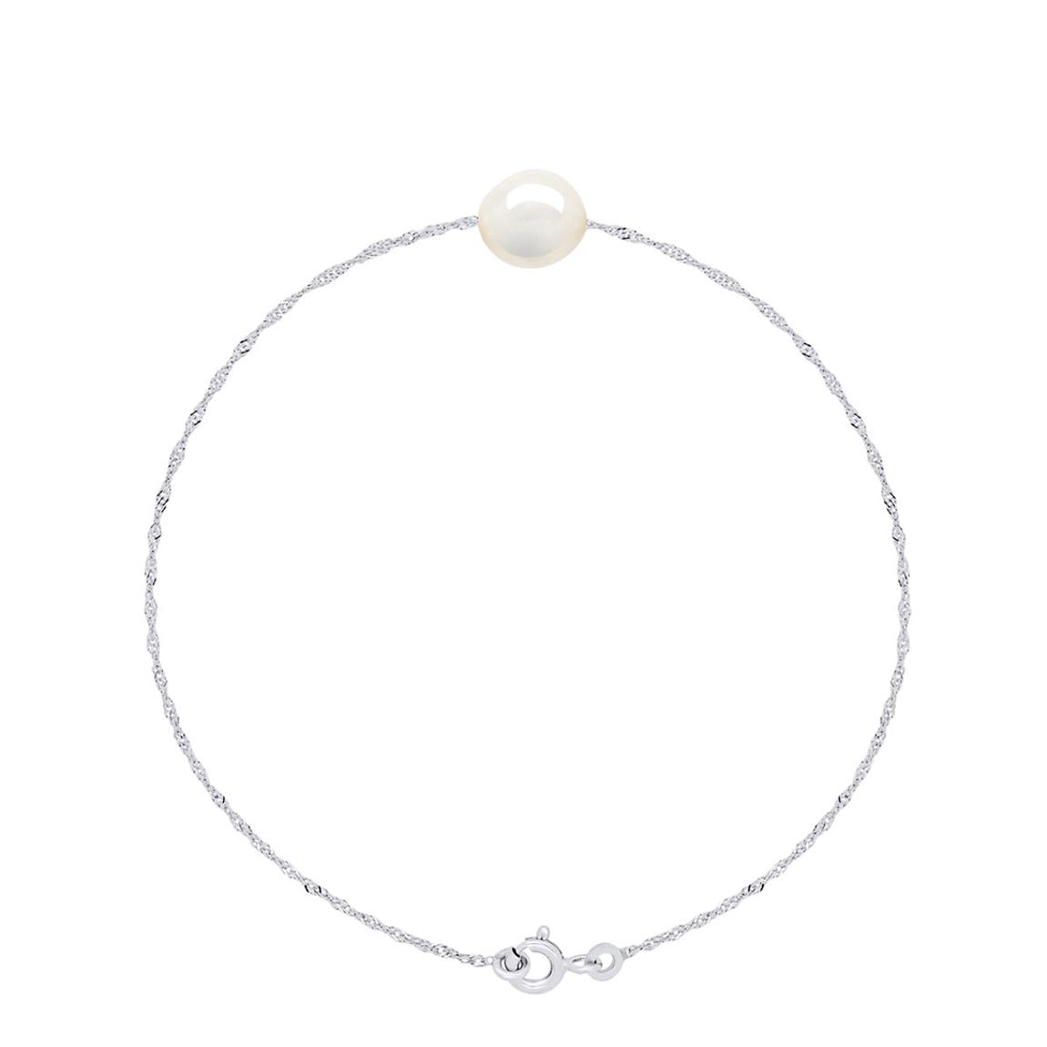 White Bracelet of Real Cultured Freshwater Pearl main product photo