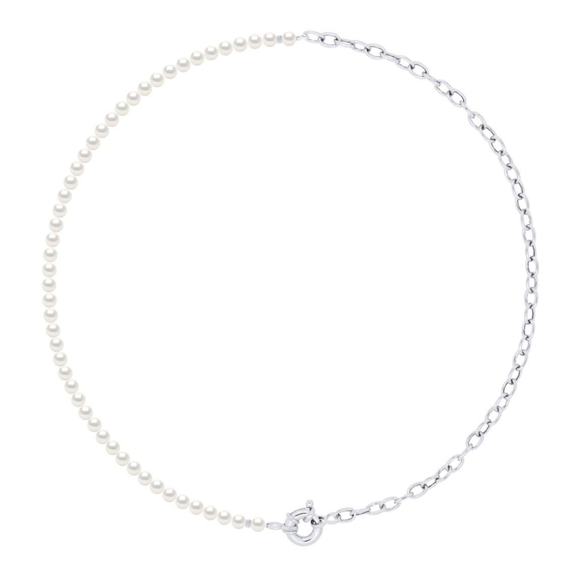 White Necklace Chain Real Cultured Freshwater Pearl main product photo