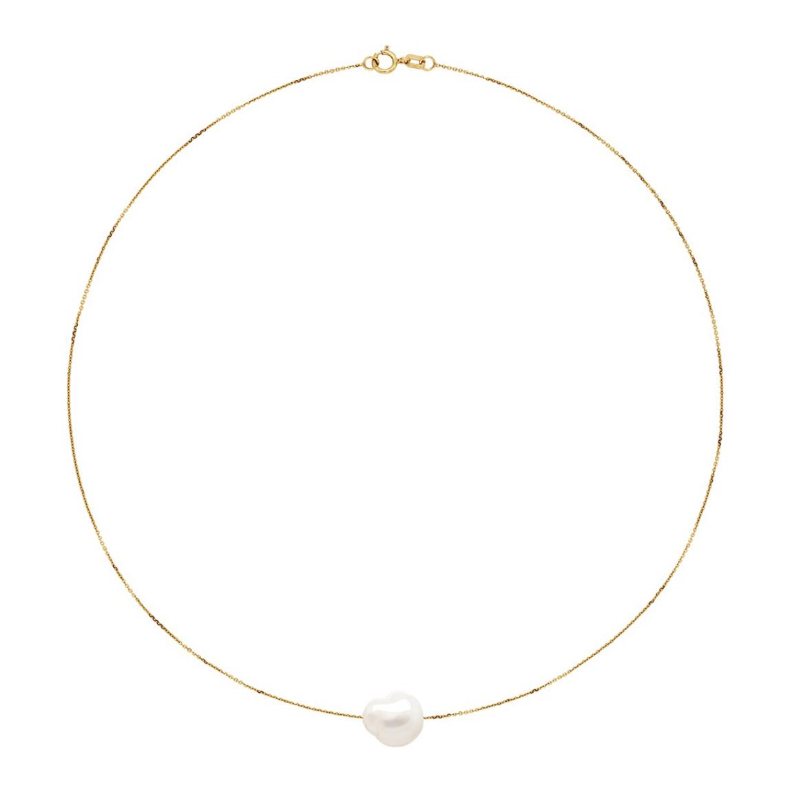White Necklace Real Cultured Freshwater Pearl main product photo