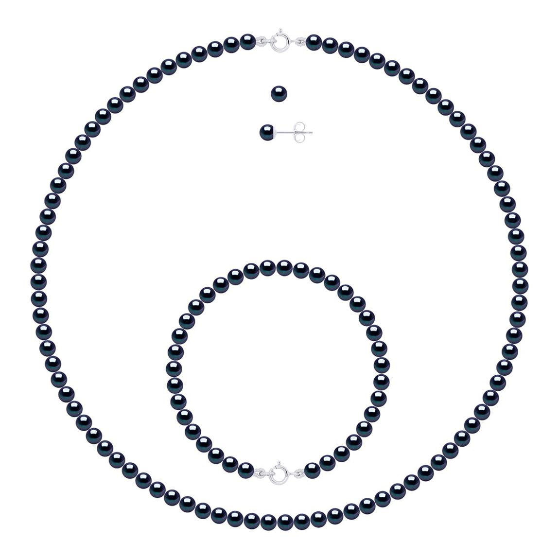 Black Complete Set Necklace, Bracelet & Earrings main product photo